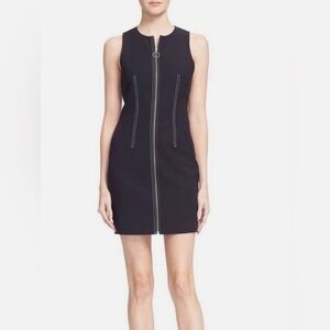 Alexander Wang Sleeveless Tech Suiting Zip Front Dress
